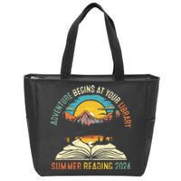 Adventure Begins At Your Library Summer Reading 2024 Vintage Zip Tote Bag