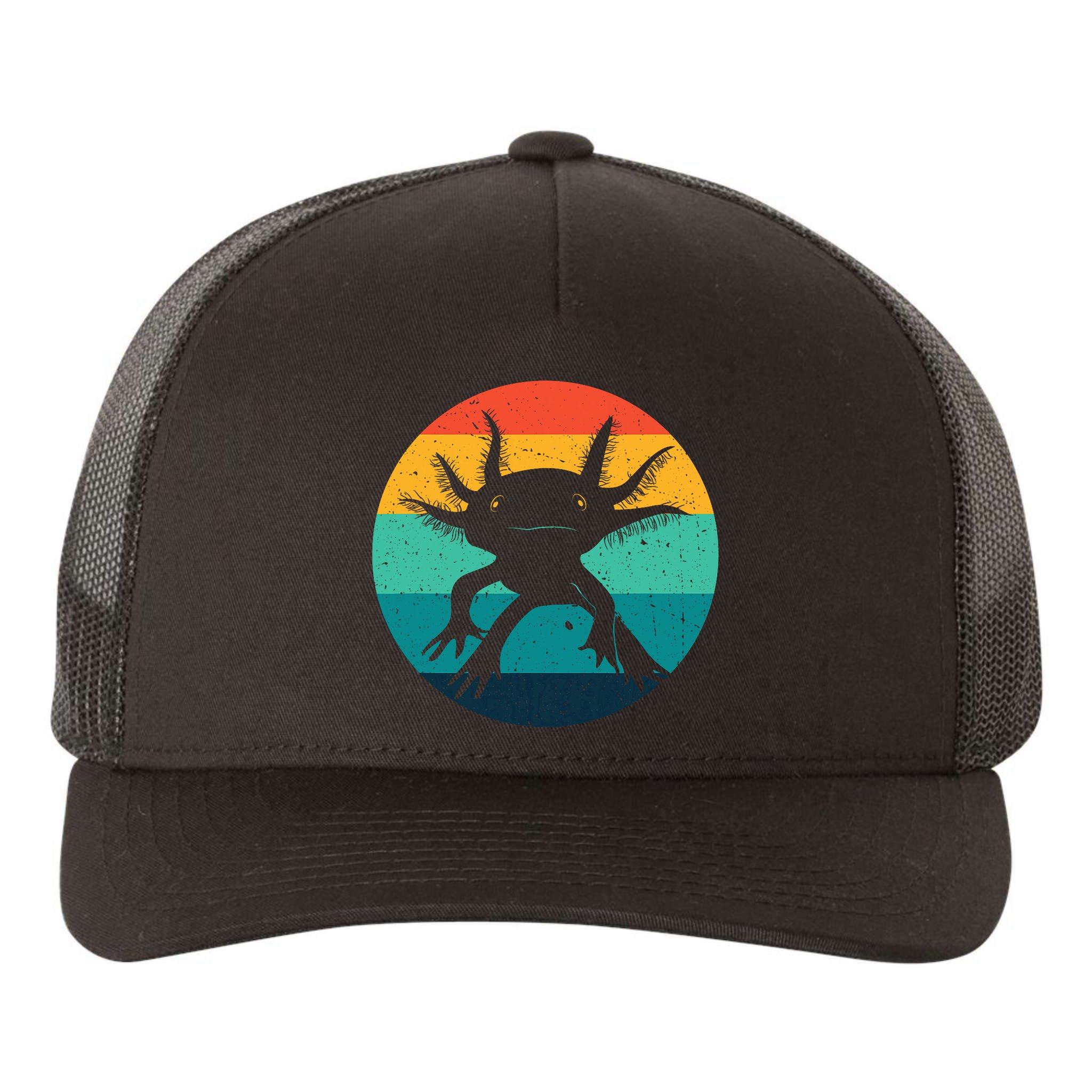 Ambystomatidae Breeder Axolotl Animal Funny Retro  Yupoong Adult 5-Panel Trucker Hat