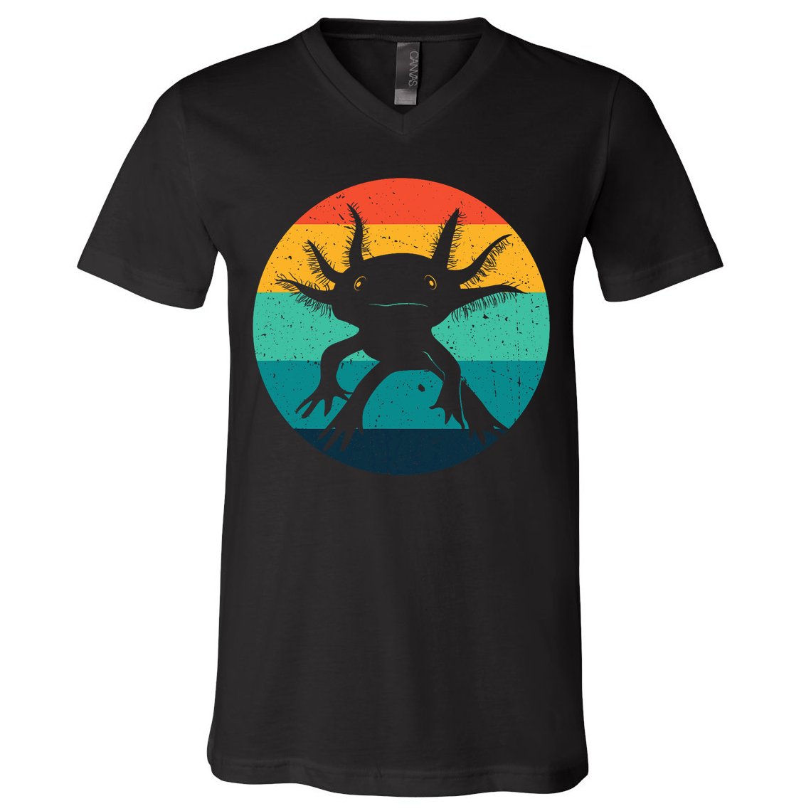 Ambystomatidae Breeder Axolotl Animal Funny Retro  V-Neck T-Shirt