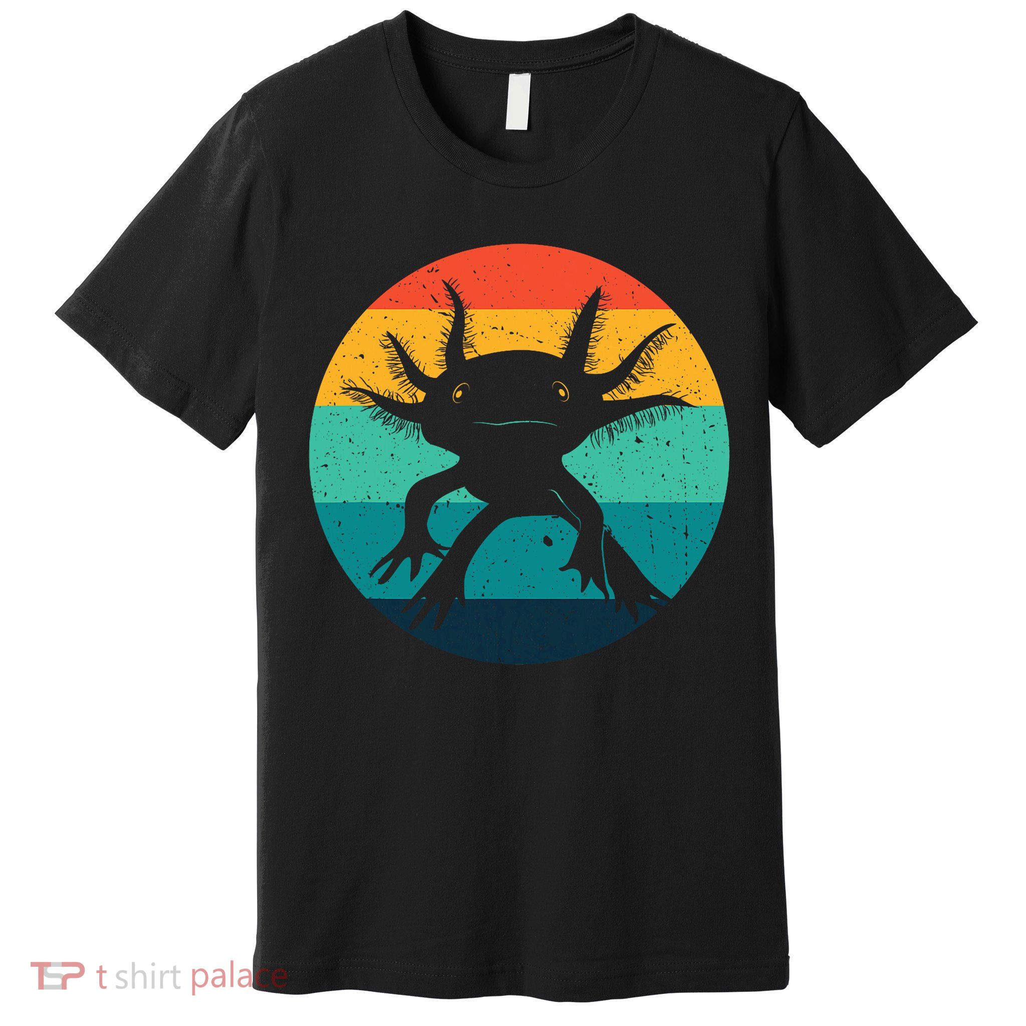 Ambystomatidae Breeder Axolotl Animal Funny Retro  Premium T-Shirt