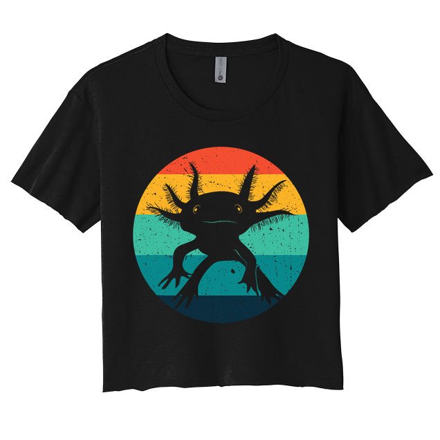 Ambystomatidae Breeder Axolotl Animal Funny Retro  Crop Top