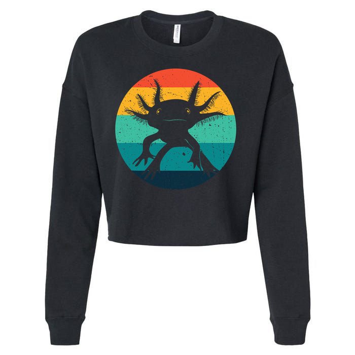 Ambystomatidae Breeder Axolotl Animal Funny Retro  Cropped Pullover Crew