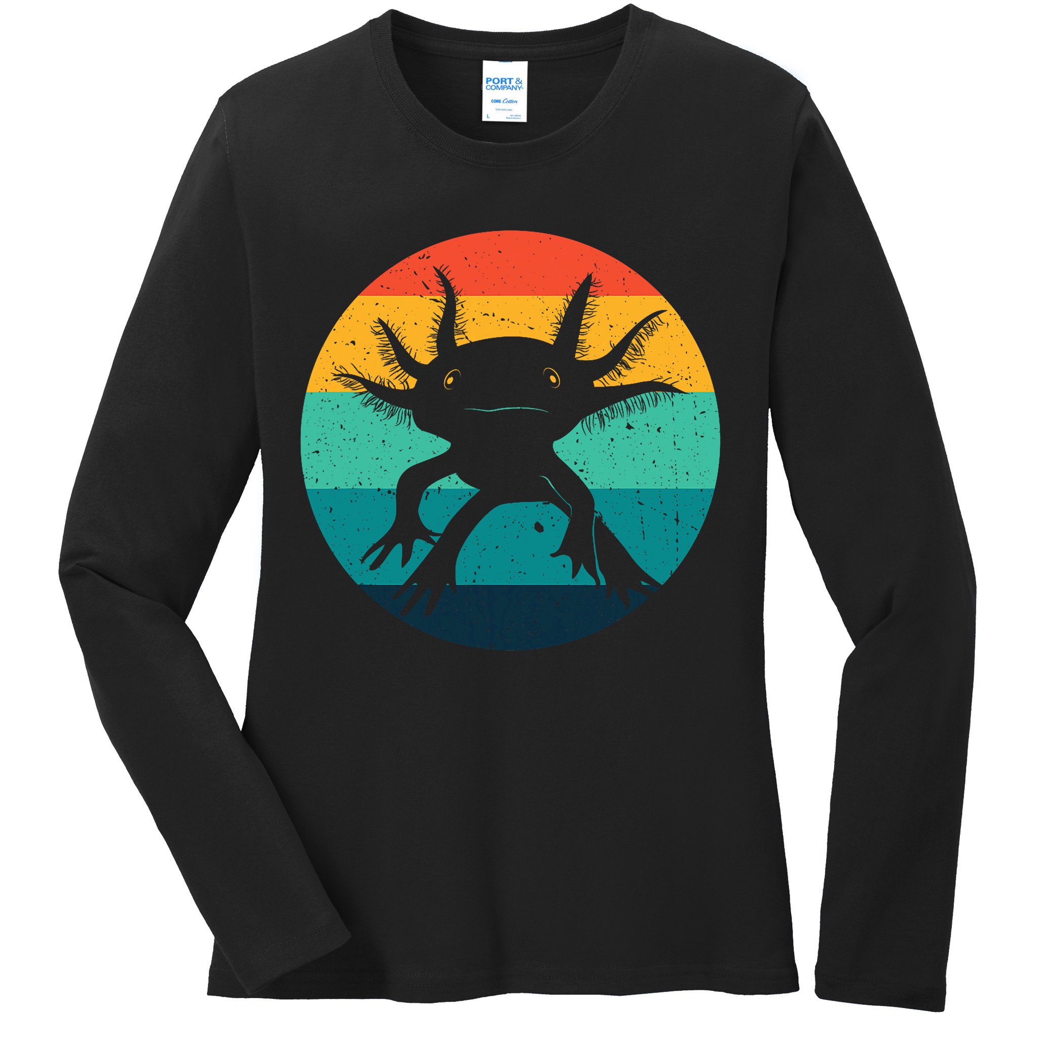 Ambystomatidae Breeder Axolotl Animal Funny Retro  Ladies Long Sleeve Shirt