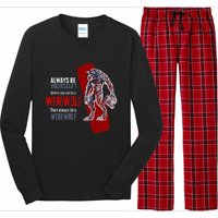 Always Be A Werewolf Funny Cool Wolf Lover Gift Long Sleeve Pajama Set