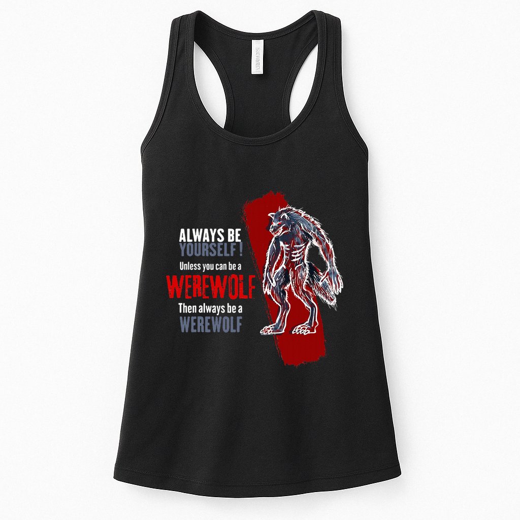 Always Be A Werewolf Funny Cool Wolf Lover Gift Womens Tank Top