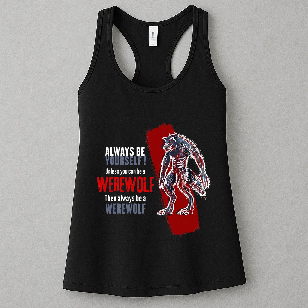 Always Be A Werewolf Funny Cool Wolf Lover Gift Womens Tank Top
