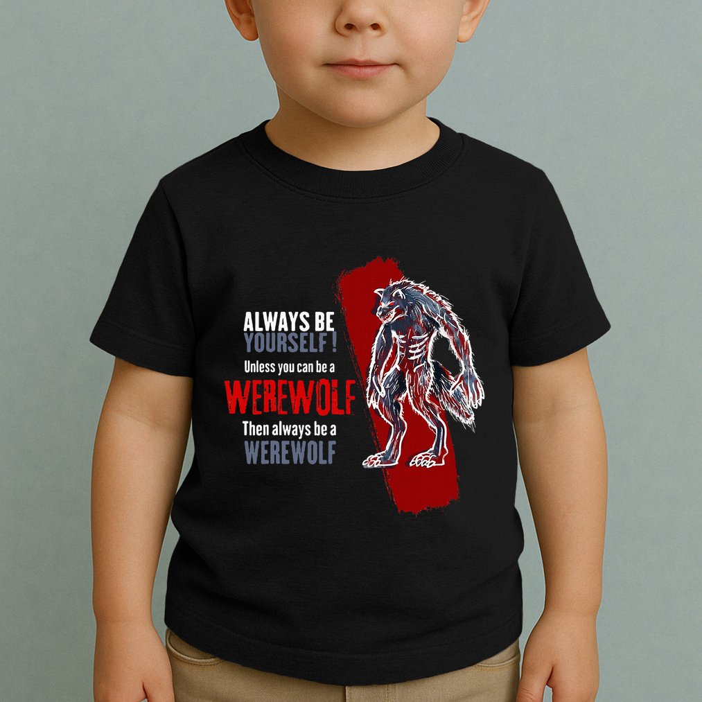 Always Be A Werewolf Funny Cool Wolf Lover Gift Toddler T-Shirt