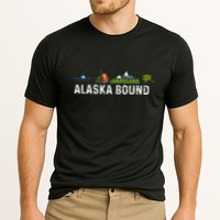 Alaska Bound Airplane Luggage And Mountains Cooling Performance Crew T-Shirt