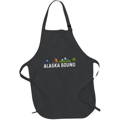 Alaska Bound Airplane Luggage And Mountains Apron