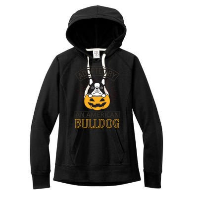 Adopted By American Bulldog Women's Fleece Hoodie