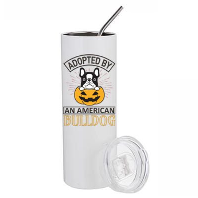 Adopted By American Bulldog Stainless Steel Tumbler