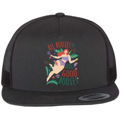 All Bodies Are Good Bodies Flat Bill Trucker Hat