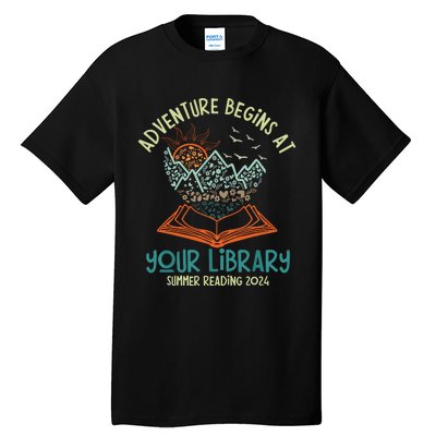 Adventure Begins At Your Library Summer Reading 2024 Tall T-Shirt