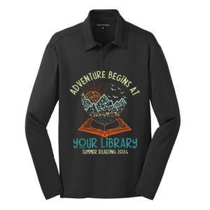 Adventure Begins At Your Library Summer Reading 2024 Silk Touch Performance Long Sleeve Polo