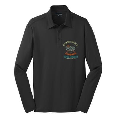 Adventure Begins At Your Library Summer Reading 2024 Silk Touch Performance Long Sleeve Polo