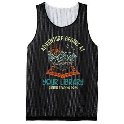 Adventure Begins At Your Library Summer Reading 2024 Mesh Reversible Basketball Jersey Tank