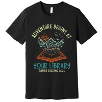 Adventure Begins At Your Library Summer Reading 2024 Premium T-Shirt