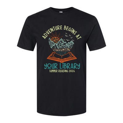 Adventure Begins At Your Library Summer Reading 2024 Softstyle CVC T-Shirt