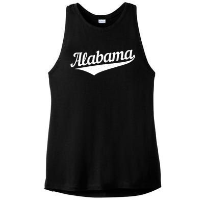 Alabama Bama Al Pride State Vintage Retro Sports Style Ladies PosiCharge Tri-Blend Wicking Tank