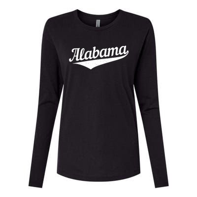 Alabama Bama Al Pride State Vintage Retro Sports Style Womens Cotton Relaxed Long Sleeve T-Shirt