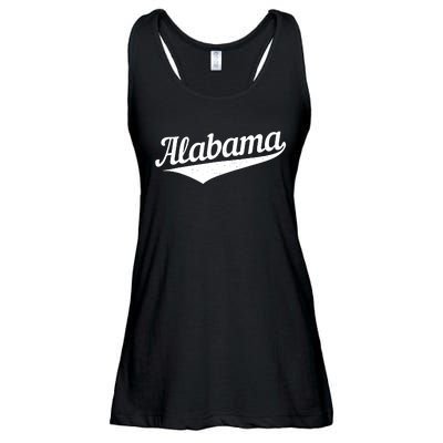 Alabama Bama Al Pride State Vintage Retro Sports Style Ladies Essential Flowy Tank