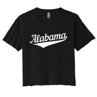 Alabama Bama Al Pride State Vintage Retro Sports Style Women's Crop Top Tee