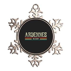 Ardennes Belgium Metallic Star Ornament