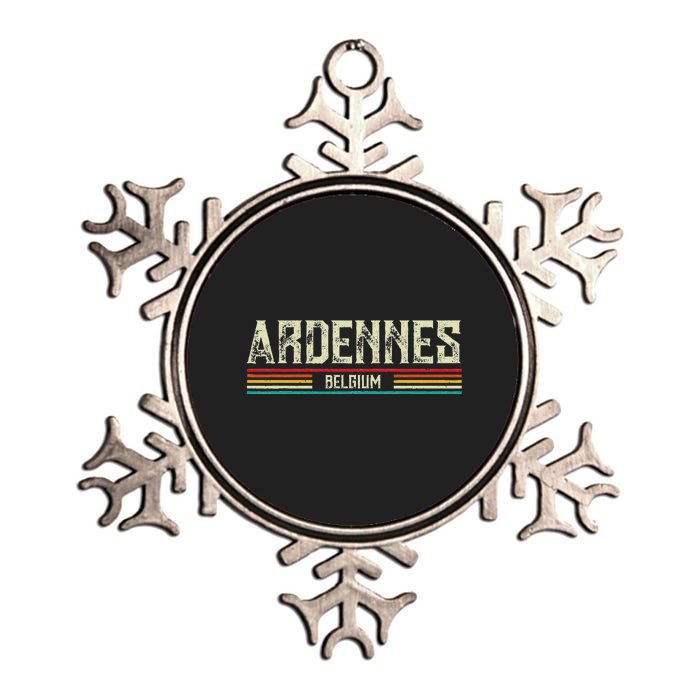 Ardennes Belgium Metallic Star Ornament