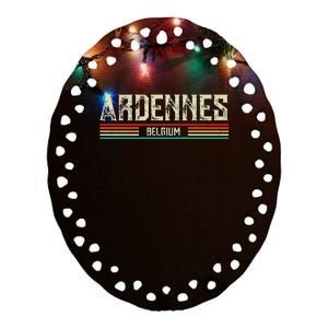 Ardennes Belgium Ceramic Oval Ornament