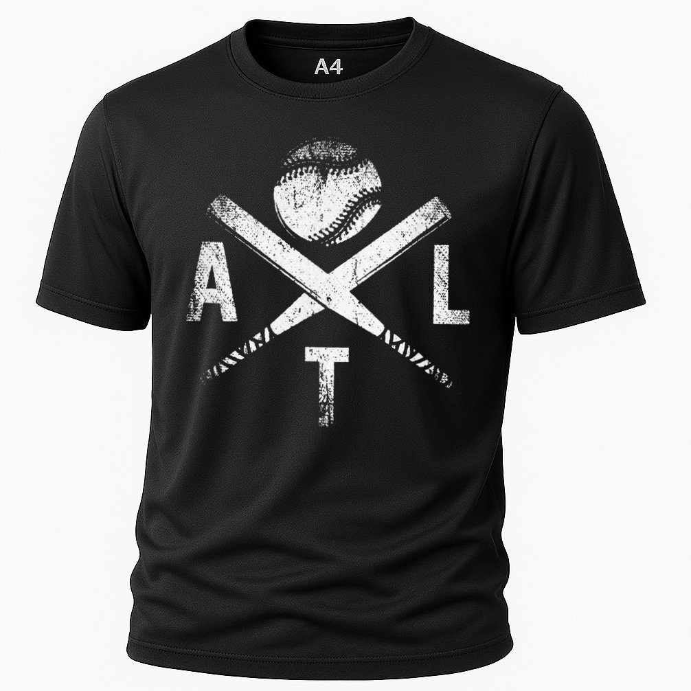 Atlanta Baseball ATL Vintage Georgia Brave Gift Cooling Performance Crew T-Shirt