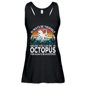 Always Be An Octopus Lover Funny Octopus Quote Retro Ladies Essential Flowy Tank