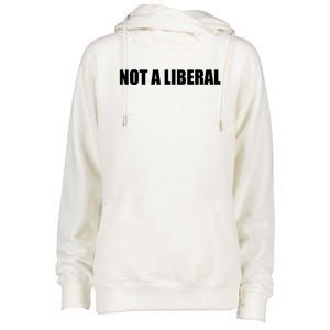 Anti Biden Anti Democrat Anti Liberal Funny Gifts Not A Liberal Womens Funnel Neck Pullover Hood