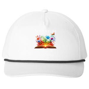 Adventure Begins At Your Library Summer Reading 2024 Flowers Cool Gift Snapback Five-Panel Rope Hat