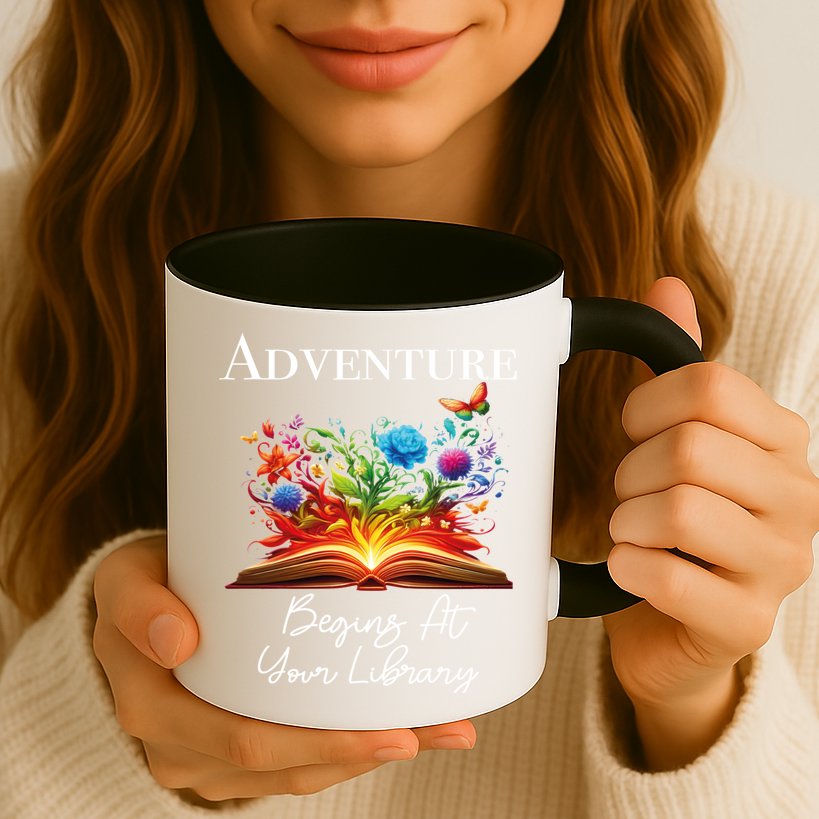 Adventure Begins At Your Library Summer Reading 2024 Flowers Cool Gift Mug