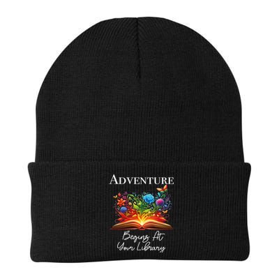 Adventure Begins At Your Library Summer Reading 2024 Flowers Cool Gift Beanie