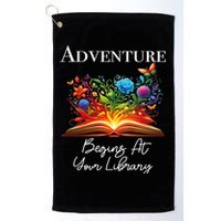 Adventure Begins At Your Library Summer Reading 2024 Flowers Cool Gift Golf Towel