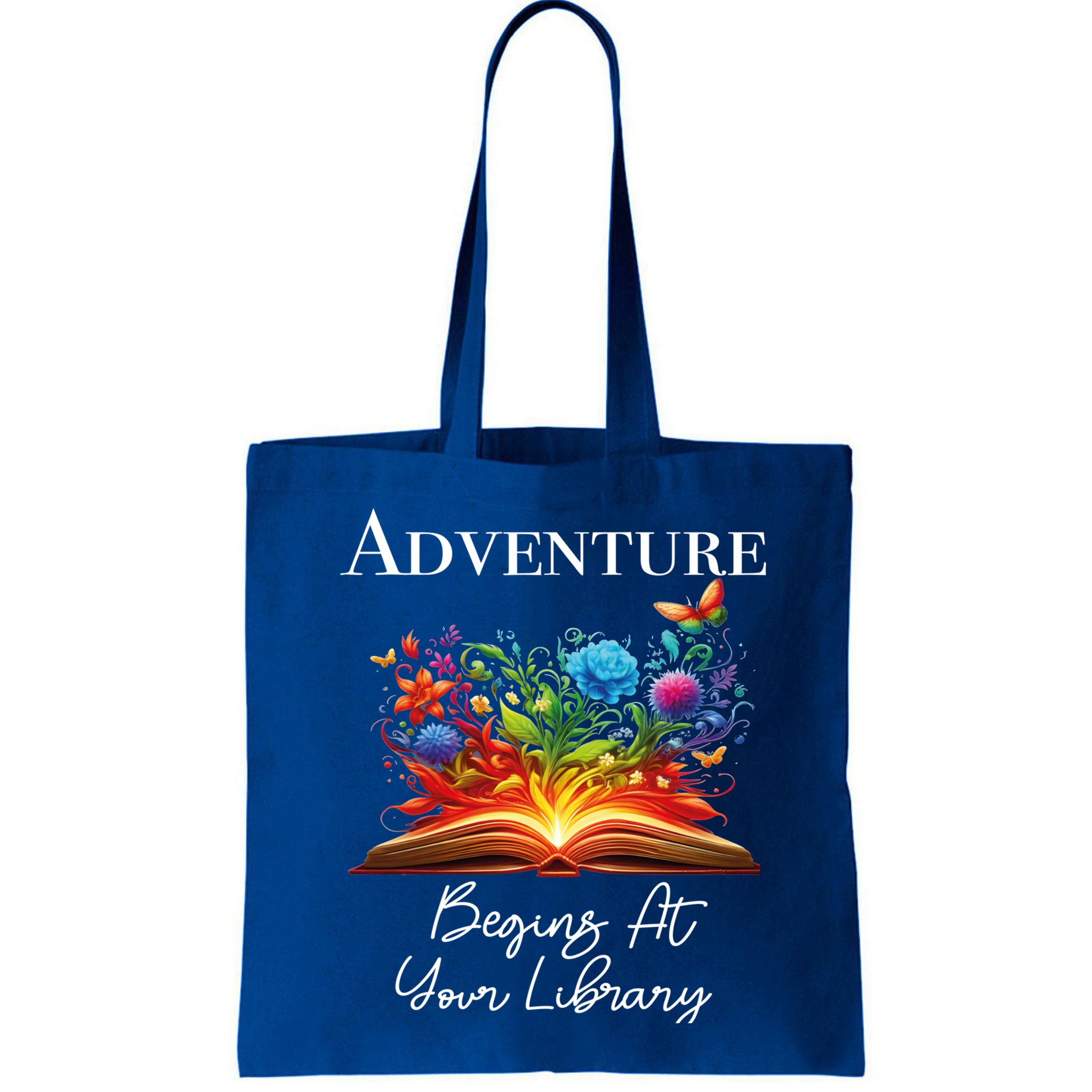 Adventure Begins At Your Library Summer Reading 2024 Flowers Cool Gift Bag