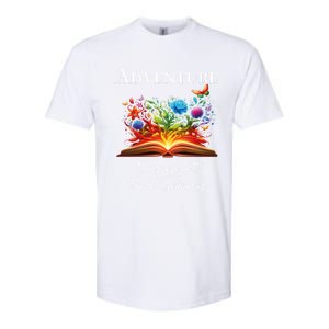 Adventure Begins At Your Library Summer Reading 2024 Flowers Cool Gift Softstyle CVC T-Shirt