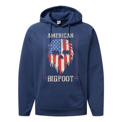 American Bigfoot Alligator Whisperer Gator Crocodile Zoo Animal Lover Performance Fleece Hoodie