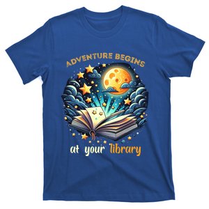 Adventure Begins At Your Library Summer Reading Program 2024 Funny Gift T-Shirt