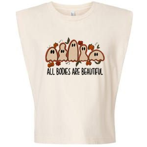 All Bodies Are Beautiful Halloween Funny Ghost Positive Garment-Dyed Women's Muscle Tee