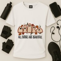 All Bodies Are Beautiful Halloween Funny Ghost Positive Performance Shirt