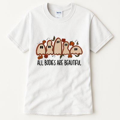 All Bodies Are Beautiful Halloween Funny Ghost Positive Tall T-Shirt