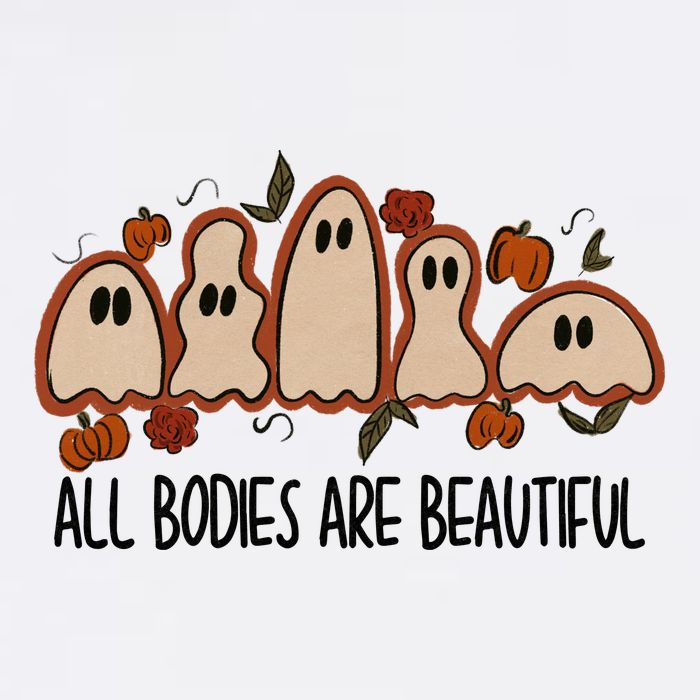 All Bodies Are Beautiful Halloween Funny Ghost Positive Premium T-Shirt