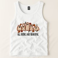 All Bodies Are Beautiful Halloween Funny Ghost Positive Tank Top