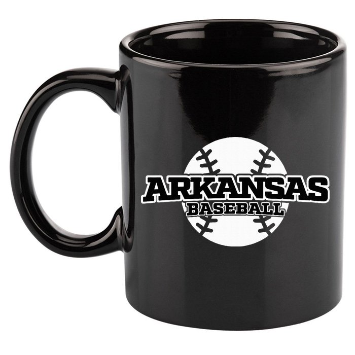 Arkansas Baseball 11oz C Handle Ceramic Mug