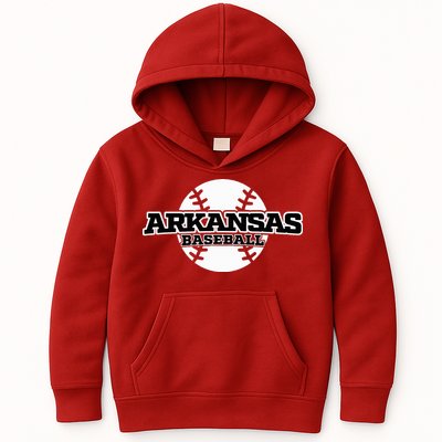 Arkansas Baseball Kids Hoodie