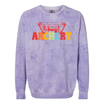 Archery Bow And Arrow Colorful Gift Colorblast Crewneck Sweatshirt