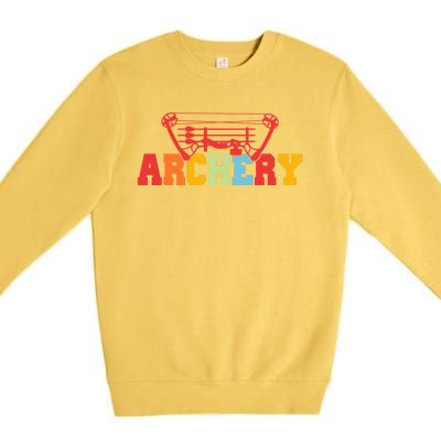 Archery Bow And Arrow Colorful Gift Premium Crewneck Sweatshirt