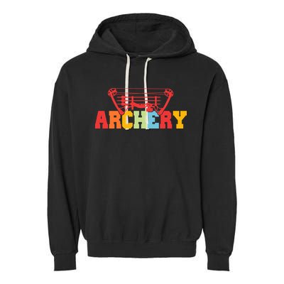 Archery Bow And Arrow Colorful Gift Garment-Dyed Fleece Hoodie